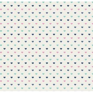 Tecido Tricoline Estampada Amor cor 09 (Tiffany)