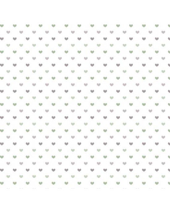 Tecido Tricoline Estampada Amor cor 13 (Verde)
