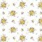 Tecido Tricoline Estampada Floral Yasmim cor 07 (Amarelo)