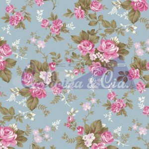 Floral Iris cor 16 (Azul Vintage)