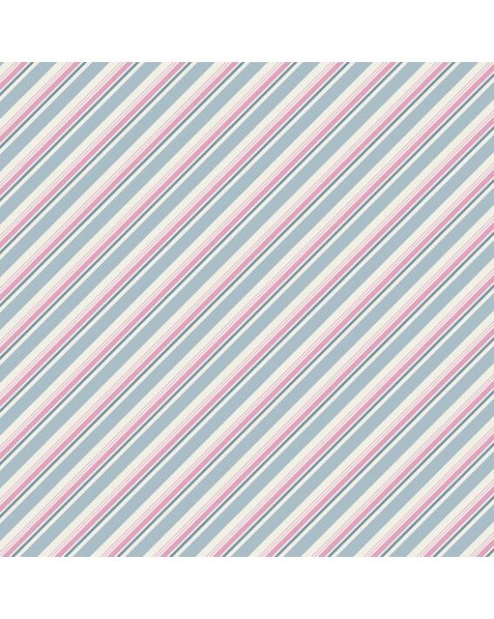 Tecido Tricoline Estampada Bianca cor 06 (Azul Vintage)