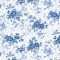 Tecido Tricoline Estampada Floral Fernanda cor 18 (Azul)