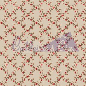 Tecido Tricoline Estampada Floral Valentina cor 02 (Bege)