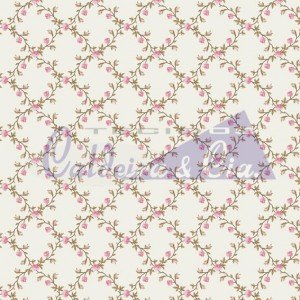 Tecido Tricoline Estampada Floral Valentina cor 01 (Rosa)