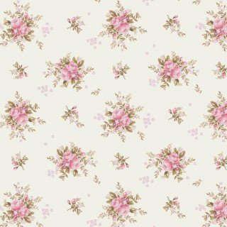 Tecido Tricoline Estampada Floral Yasmim cor 01 (Rosa)