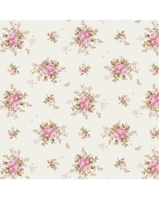 Tecido Tricoline Estampada Floral Yasmim cor 01 (Rosa) Tecido Tricoline Estampada Floral Yasmim cor 01 (Rosa)