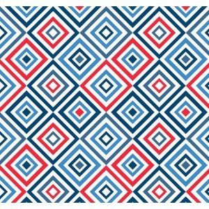 Geométrico cor 04 (Vermelho com Marinho)