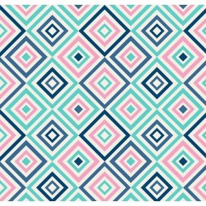 Geométrico cor 08 (Tiffany com Marinho)
