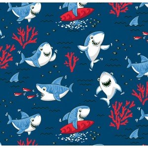 Shark cor 04 (Vermelho com Marinho)