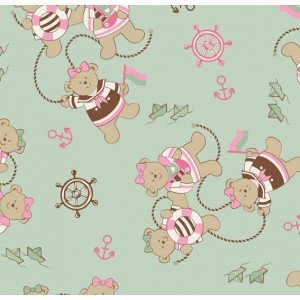 Ursinho Elo cor 06 (Verde com Rosa) Ursinho Elo cor 06 (Verde com Rosa)