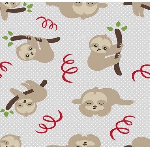 Preguiça cor 02 (Cinza com Vermelho) 