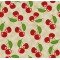 Tecido Estampado Cereja cor - 02 (Bege)