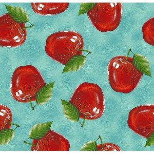 Tecido Estampado Maça cor - 01 (Azul)