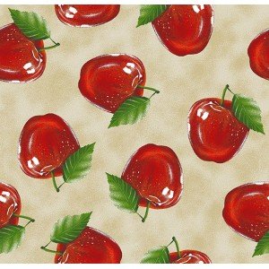 Tecido Estampado Maça cor - 02 (Bege)