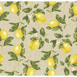 Tecido Estampado Limão cor - 02 (Bege)