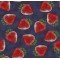 Tecido Estampado Morangos cor - 04 (Marinho)
