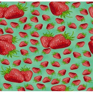 Tecido Estampado Moranguinhos cor - 03 (Tifany)