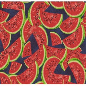 Tecido Estampado Melancia Inteira cor - 04 (Marinho)