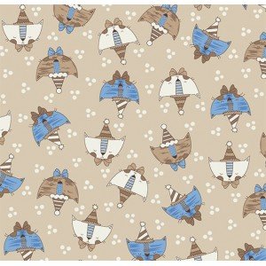 Tecido Estampado Cat cor - 02 (bege)