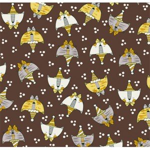 Tecido Estampado Cat cor - 06  (marrom)