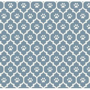 Tecido Estampado Patinhas cor - 03 (jeans)