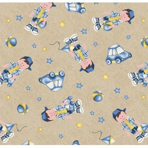 Tecido Estampado Joãozinho cor - 02 (bege) Tecido Estampado Joãozinho cor - 02 (bege)