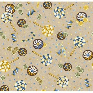 Tecido Estampado Pirulito cor - 02 (bege)