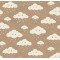 Tecido Estampado Nuvem cor - 01 (Bege com Branco)