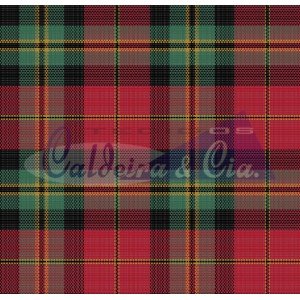 Rena Xadrez Natalino Fio Tinto cor 1019 (Vermelho com Verde)