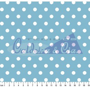 Tecido Estampado Bolão Cor - 03 (Azul)