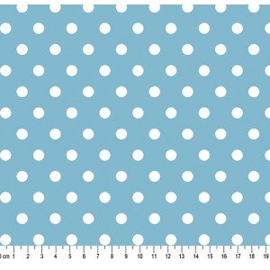 Tecido Estampado Bolão Cor - 03 (Azul) Tecido Estampado Bolão Cor - 03 (Azul)