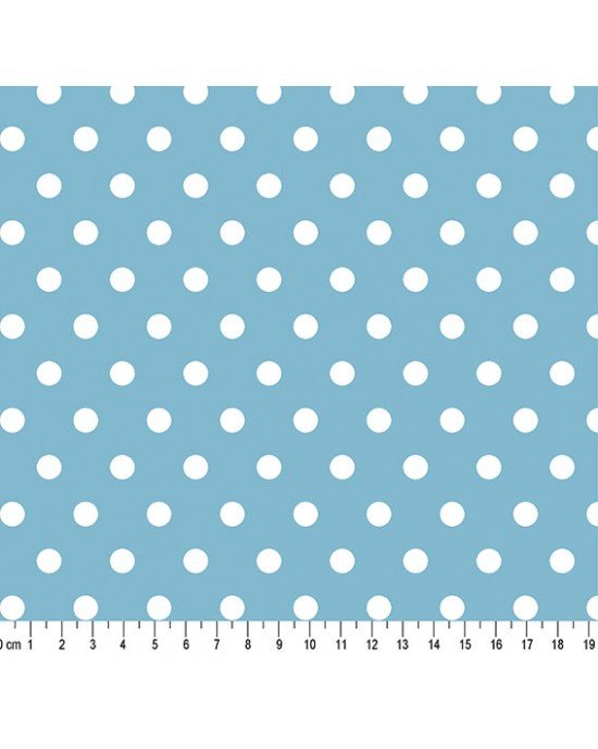 Tecido Estampado Bolão Cor - 03 (Azul) Tecido Estampado Bolão Cor - 03 (Azul)