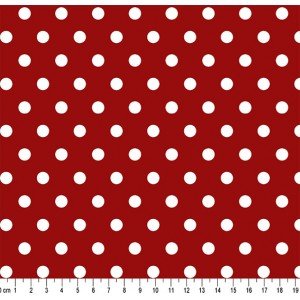 Tecido Estampado Bolão Cor - 04 (Vermelho)