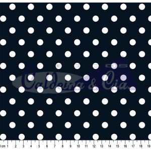 Tecido Estampado Bolão Cor - 06 (Marinho)
