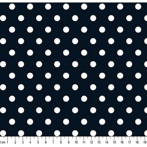 Tecido Estampado Bolão Cor - 06 (Marinho) Tecido Estampado Bolão Cor - 06 (Marinho)