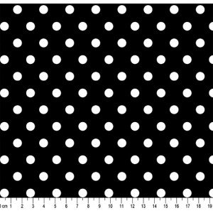 Tecido Estampado Bolão Cor - 09 (Preto)