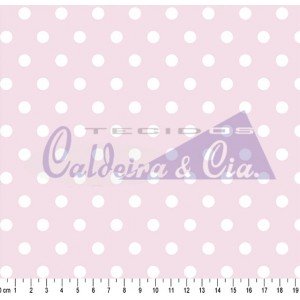 Tecido Estampado Bolão Cor - 12 (Rosa Bebê)