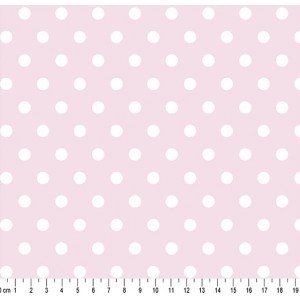 Tecido Estampado Bolão Cor - 12 (Rosa Bebê)