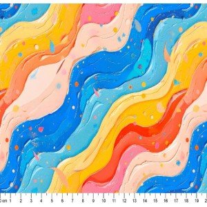 Pintura Ondas Cor 02 - (Est. Digital 3D) 