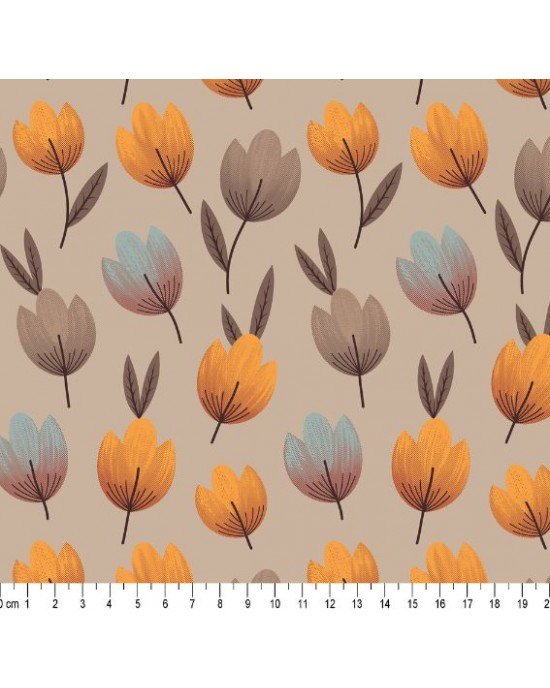Tulipa Vintage cor 04 (Laranja fd Marrom)