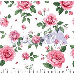 Floral Provençal cor 04 (Rosa fd Branco)