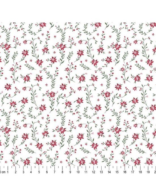 Petit Floral cor 04 (Rosa fd Branco)
