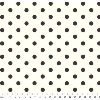 Tecido Estampado Bolão Cor - 329 (Pt bl Preta)