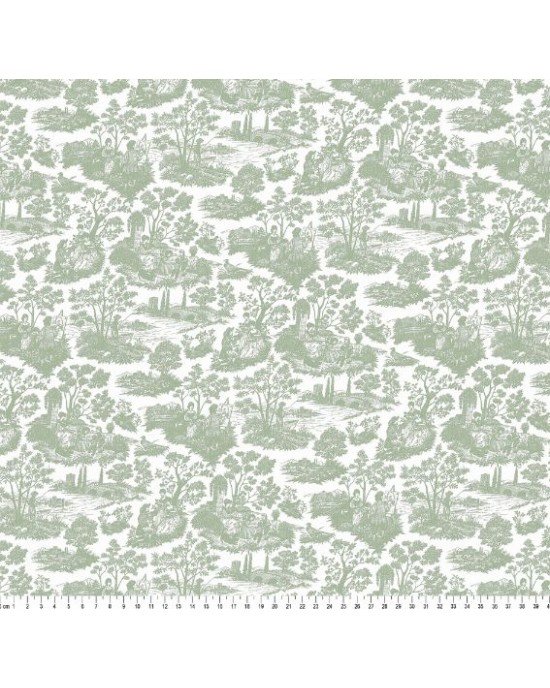 Toile de Jouy cor 03 (Verde)