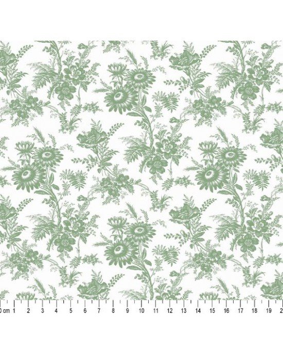 Flores de Jouy cor 03 (Verde)