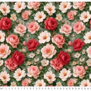 Sarja Dig. Agua Flores Rosas - Cor 02