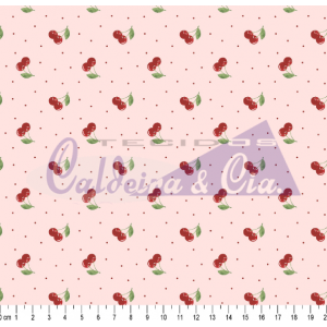 Cerejinhas com Poa cor - 03(Rosa)