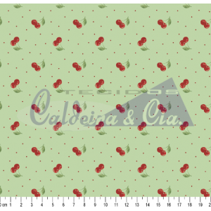Cerejinhas com Poa cor - 04(Verde)