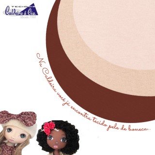 Tecido para Pele de Boneca ou Corpinho cor - 351 (Bege)