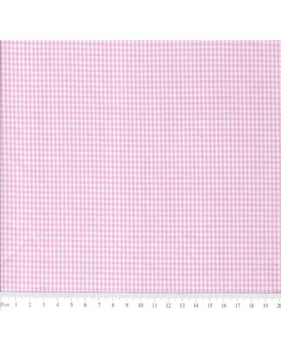 Tecido Fio Tinto Xadrez 1XM cor - 1128 (Rosa)